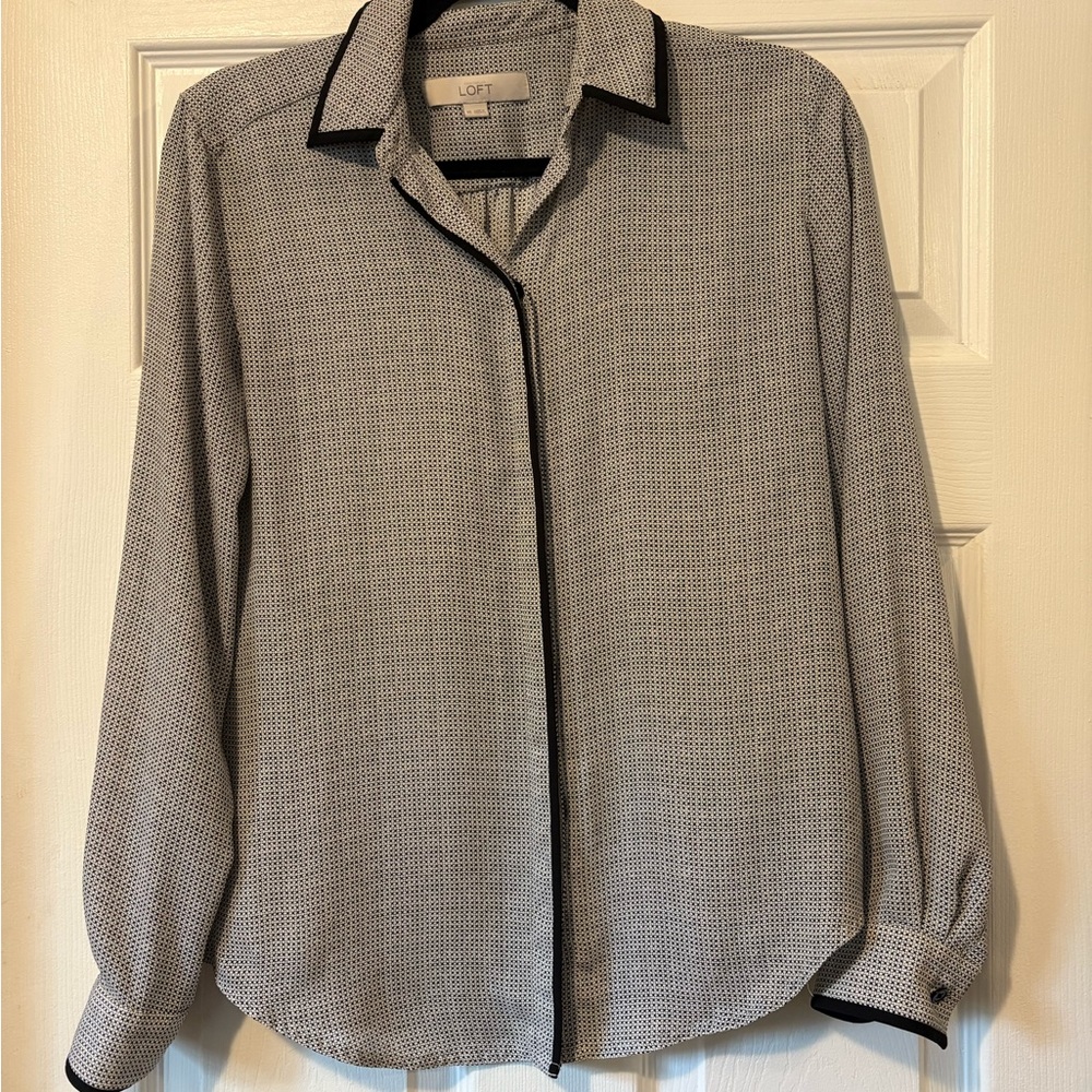 LOFT Black and White Shirt